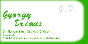 gyorgy drimus business card